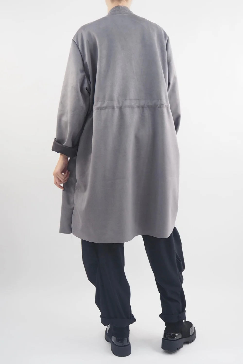 Made In Italy Sander Moleskin Touch Sporty Waterfall Jacket Storm 5 Made In Italy Sander Moleskin Touch Sporty Waterfall Jacket Storm - Image 3