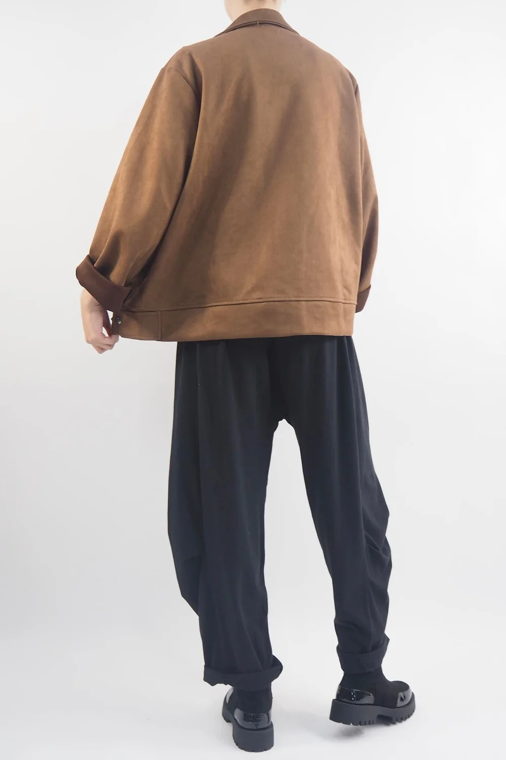 Made In Italy Sander Moleskin Touch Stretch Biker Jacket Chestnut 5 Made In Italy Sander Moleskin Touch Stretch Biker Jacket Chestnut - Image 3