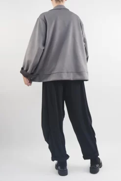 Made In Italy Sander Moleskin Touch Stretch Biker Jacket Storm -Fashion Women's Store made in italy sander moleskin touch stretch biker jacket ferrari storm3.jpg