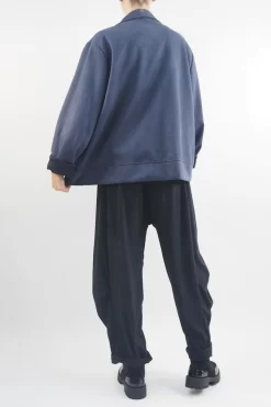 Made In Italy Sander Moleskin Touch Stretch Biker Jacket Midnight -Fashion Women's Store made in italy sander moleskin touch stretch biker jacket midnight3.jpg