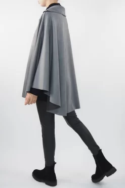 Made In Italy Sander Moleskin Touch Stretch Zippy Cape Shadow Grey -Fashion Women's Store made in italy sander moleskin touch stretch zippy cape shadow grey14.jpg