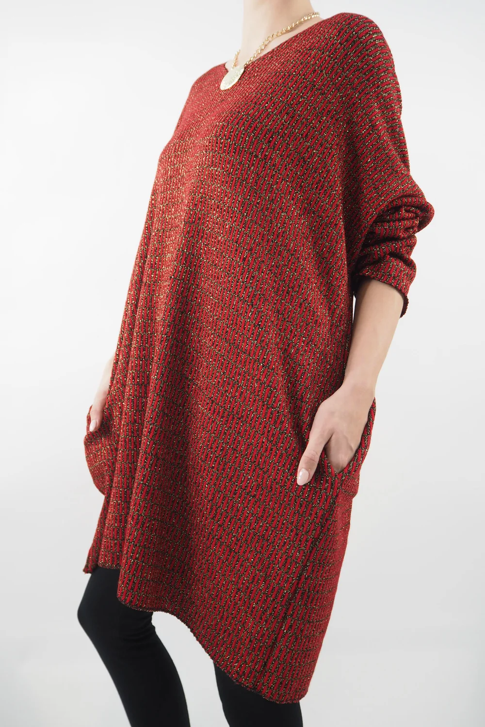 Made In Italy Shimmer Me Softly Dress Deep Rouge 9 Made In Italy Shimmer Me Softly Dress Deep Rouge - Image 7