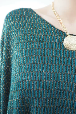 Made In Italy Shimmer Me Softly Dress Prussian -Fashion Women's Store made in italy shimmer me softly dress prussian6.jpg