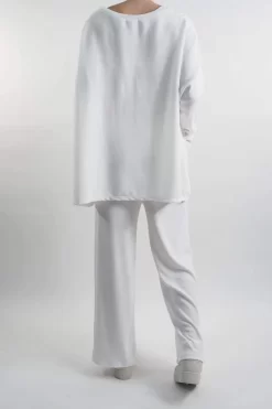 Made In Italy Chalet Pocketed Soft Knit Set Winter White 7 Made In Italy Chalet Pocketed Soft Knit Set Winter White -Fashion Women's Store made in italy slouch chalet pocketed set winter white 3.jpg