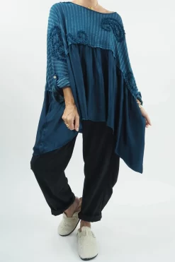 Made In Italy Soho Portia Smock Top Prussian