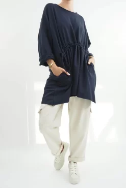 Made In Italy Tali Pull Tie Top Ink