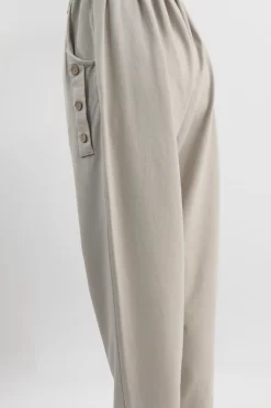 Made In Italy Tali Three Button Straight Leg Pant Stone -Fashion Women's Store made in italy tali three button straight leg pant stone03.jpg