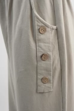 Made In Italy Tali Three Button Straight Leg Pant Stone -Fashion Women's Store made in italy tali three button straight leg pant stone04.jpg