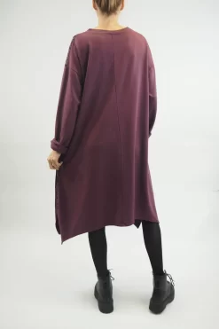 Made In Italy Tokyo Leopard Panel Dress Aubergine -Fashion Women's Store made in italy tokyo leopard panel dress aubergine 4.jpg