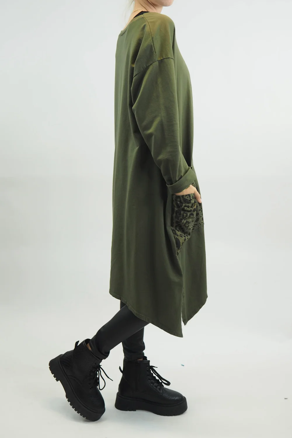 Made In Italy Tokyo Leopard Panel Dress Bonsai 6 Made In Italy Tokyo Leopard Panel Dress Bonsai - Image 4