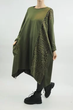 Made In Italy Tokyo Leopard Panel Dress Bonsai 8 Made In Italy Tokyo Leopard Panel Dress Bonsai -Fashion Women's Store made in italy tokyo leopard panel dress deep bonsai 2.jpg