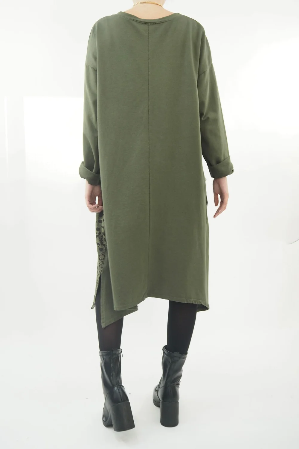 Made In Italy Tokyo Leopard Panel Dress Bonsai 4 Made In Italy Tokyo Leopard Panel Dress Bonsai - Image 2