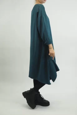 Made In Italy Tokyo Leopard Panel Dress Prussian -Fashion Women's Store made in italy tokyo leopard panel dress prussian 3.jpg