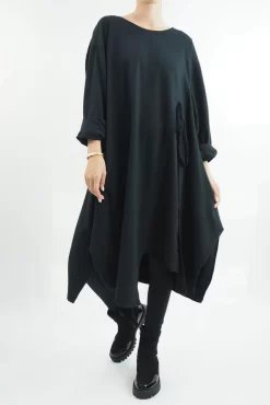 Made In Italy Tokyo Tie Dress Black