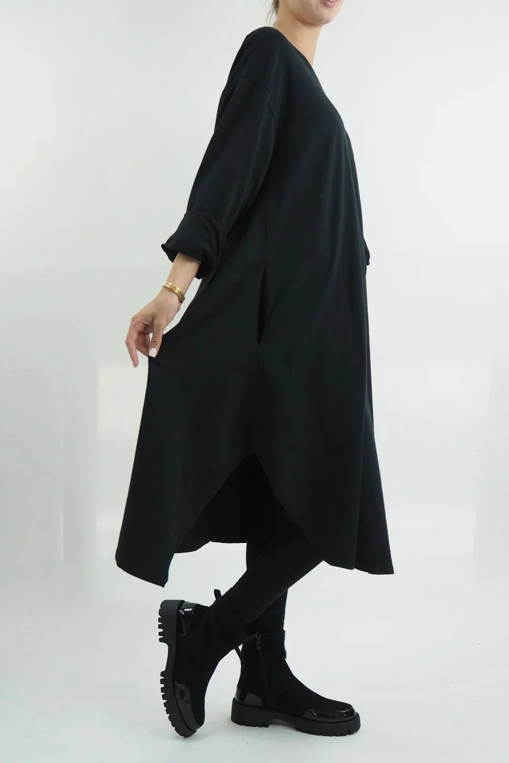 Made In Italy Tokyo Tie Dress Black 4 Made In Italy Tokyo Tie Dress Black - Image 2