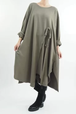 Made In Italy Tokyo Tie Dress Mushroom -Fashion Women's Store made in italy tokyo tie dress mushroom04.jpg