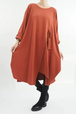 Made In Italy Tokyo Tie Dress Paprika 9 Made In Italy Tokyo Tie Dress Paprika -Fashion Women's Store made in italy tokyo tie dress paprika04.jpg