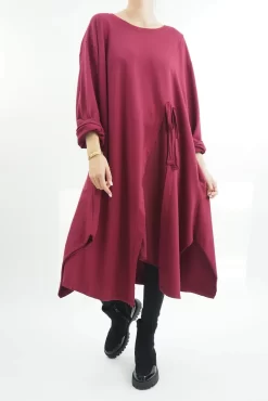 Made In Italy Tokyo Tie Dress Red Berry