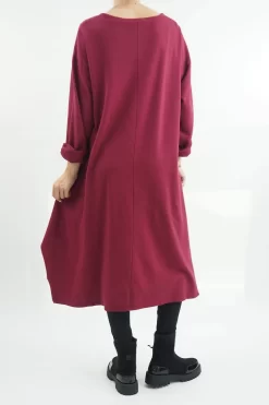 Made In Italy Tokyo Tie Dress Red Berry -Fashion Women's Store made in italy tokyo tie dress red berry03.jpg