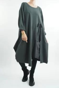 Made In Italy Tokyo Tie Dress Shadow