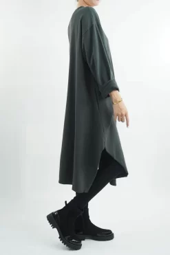 Made In Italy Tokyo Tie Dress Shadow Grey 7 Made In Italy Tokyo Tie Dress Shadow Grey -Fashion Women's Store made in italy tokyo tie dress shadow02.jpg 1