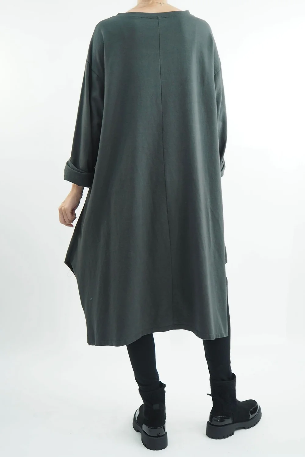 Made In Italy Tokyo Tie Dress Shadow Grey 5 Made In Italy Tokyo Tie Dress Shadow Grey - Image 3