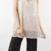 Made In Italy Trinny Shimmer Love Lace Cami Champagne *Pre Order Due Approx 8th Nov*