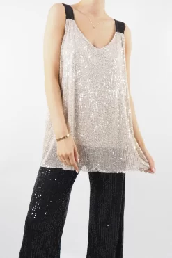 Made In Italy Trinny Shimmer Love Lace Cami Champagne *Pre Order Due Approx 8th Nov*