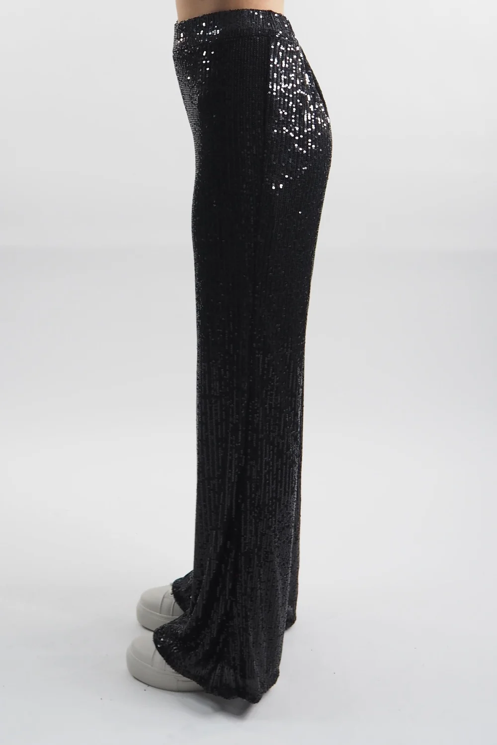 Made In Italy Trinny Shimmer Palazzo Trouser Black 5 Made In Italy Trinny Shimmer Palazzo Trouser Black - Image 3