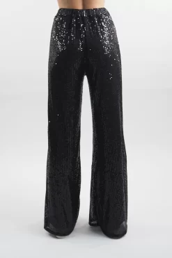 Made In Italy Trinny Shimmer Palazzo Trouser Black 10 Made In Italy Trinny Shimmer Palazzo Trouser Black -Fashion Women's Store made in italy trinny shimmer palazzo trouser black 4.jpg