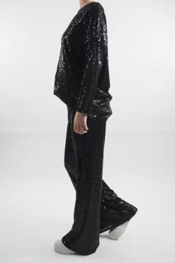 Made In Italy Trinny Shimmer Top Black / 8 Made In Italy Trinny Shimmer Top Black / -Fashion Women's Store made in italy trinny shimmer top black 3.jpg