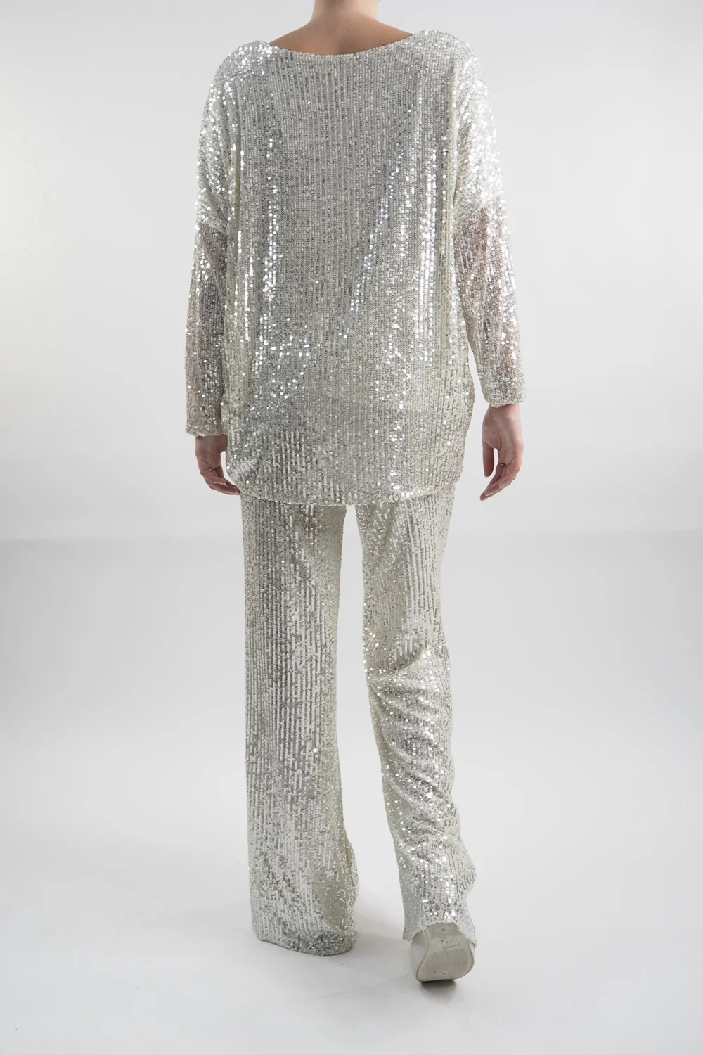 Made In Italy Trinny Shimmer Top Ecru / 6 Made In Italy Trinny Shimmer Top Ecru / - Image 4