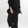 Made In Italy Turtle Cable Guy Knit Top Black