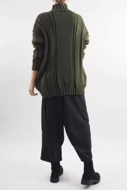 Made In Italy Turtle Cable Guy Knit Top Bonsai -Fashion Women's Store made in italy turtle cable guy knit bonsai3.jpg