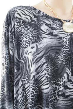 Made In Italy Zadig Leopard Panel Swing Dress Mono -Fashion Women's Store made in italy zadig leopard panel swing dress mono206.jpg