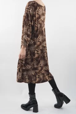 Made In Italy Zadig Leopard Panel Swing Dress Naturals / -Fashion Women's Store made in italy zadig leopard panel swing dress naturals203.jpg