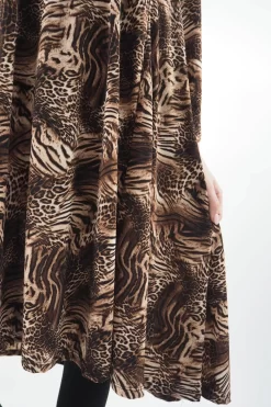 Made In Italy Zadig Leopard Panel Swing Dress Naturals / -Fashion Women's Store made in italy zadig leopard panel swing dress naturals205.jpg