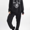Made In Italy Zanda Skull Super Soft Knit Top Black -Fashion Women's Store made in italy zanda skull super soft knit black01.jpg