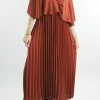 Made In Italy Zeta Cape Dress Saffron