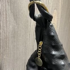 Malini Anna Black Pyramid Raised Stud Boho Bucket Shape Leather Bag -Fashion Women's Store malini anna black pyramid raised stud boho bucket shape leather bag p7556 26089 zoom