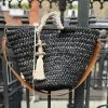 Malini Bella Black Hand Made Straw Basket Bag -Fashion Women's Store malini bella black hand made straw basket bag p6485 21751 zoom