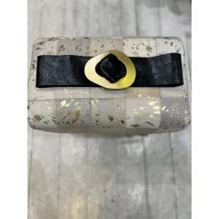 Malini Bella Black Metallic Leather Gold Tone Buckle Belt -Fashion Women's Store malini bella black metallic leather gold tone buckle belt p7540 26136 zoom