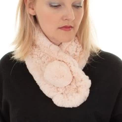 Malini Bella Blush Cream Luxuriously Soft Fur Collar -Fashion Women's Store malini bella blush cream luxuriously soft fur collar p5338 18264 zoom