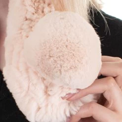 Malini Bella Blush Cream Luxuriously Soft Fur Collar -Fashion Women's Store malini bella blush cream luxuriously soft fur collar p5338 18268 zoom