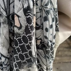 Malini Butterfly Grey And Pink Print Long Scarf -Fashion Women's Store malini butterfly grey and pink print long scarf p5882 23890 zoom