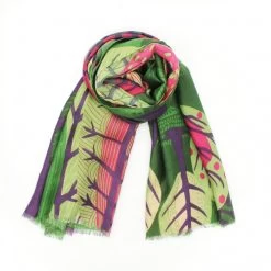 Malini Cactus Green Tree Print Soft Touch Scarf