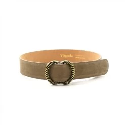 Malini Dani Stone Suede Rib Buckle Belt