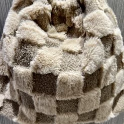 Malini Fifi Taupe Check B Faux Furry Bag -Fashion Women's Store malini fifi taupe check b faux furry bag p7673 26435 zoom