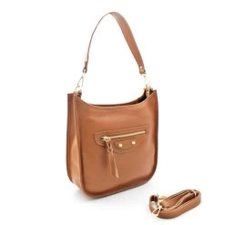 Malini Hermonie Tan Leather Cross Body Satchel Bag