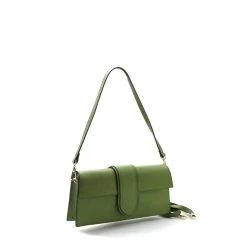 Malini Jacqui Olive Leather Cross Body Bag